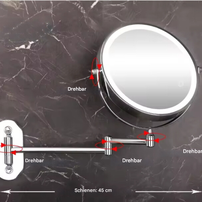 Illuminated Makeup Mirror with Magnification