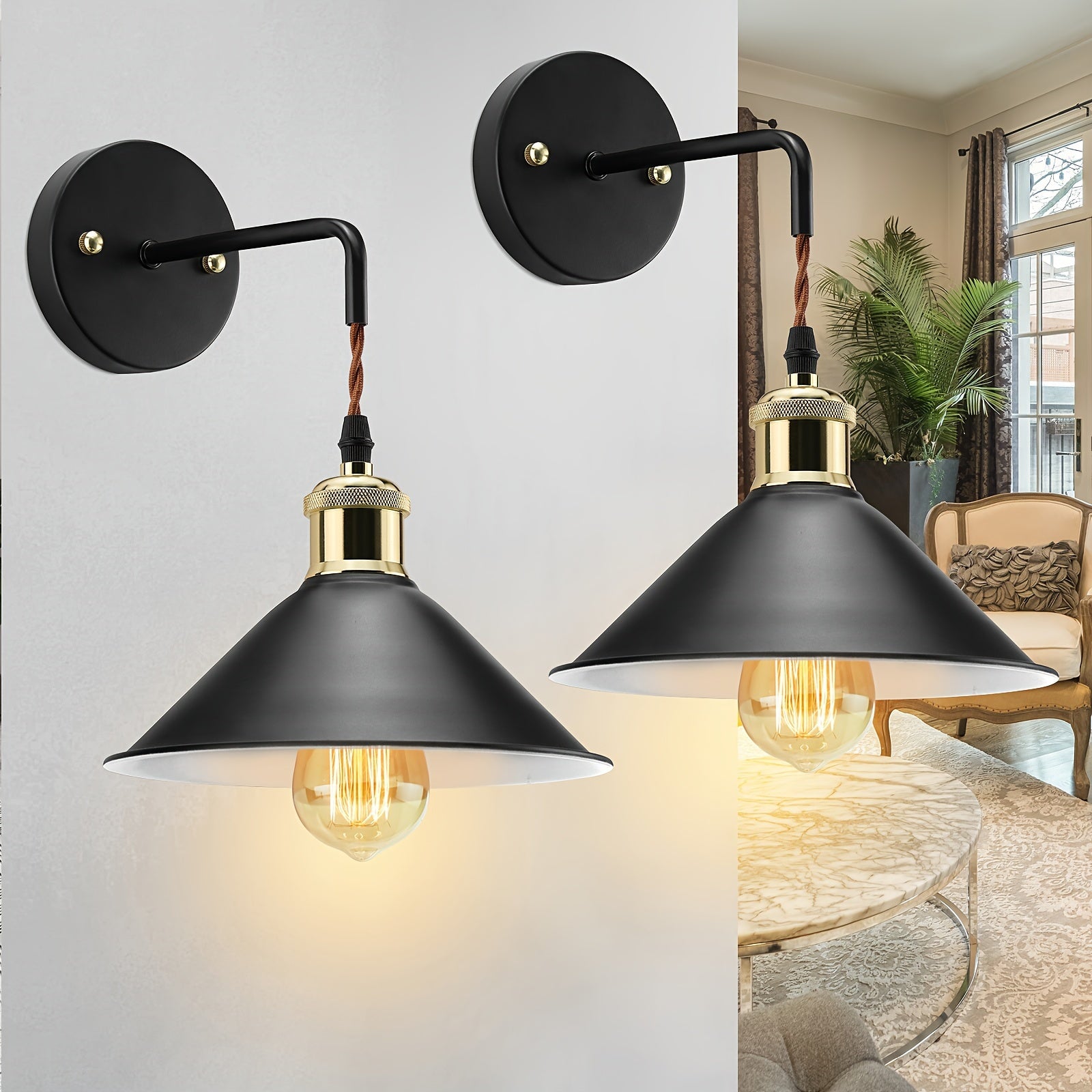 Industrial Metal Wall Sconce Oil-Rubbed Modern Wall Light Fixture