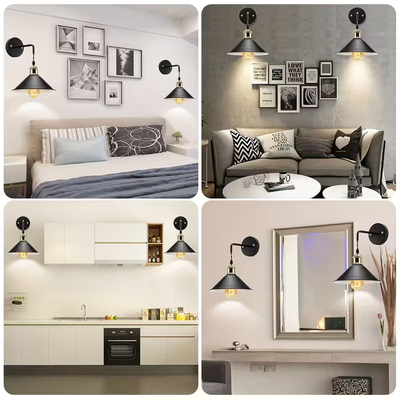 Industrial Metal Wall Sconce Oil-Rubbed Modern Wall Light Fixture
