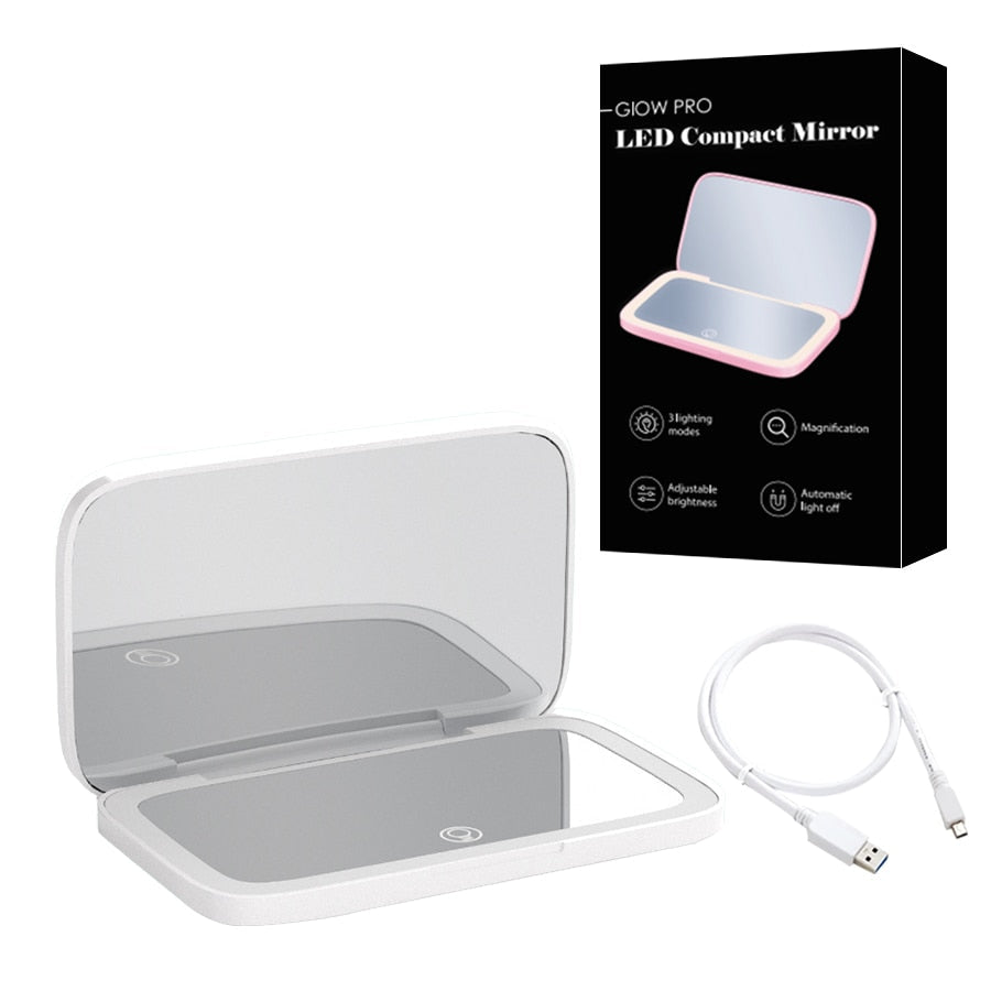 Magnifying Rechargeable Led-Lit Vanity Mirror