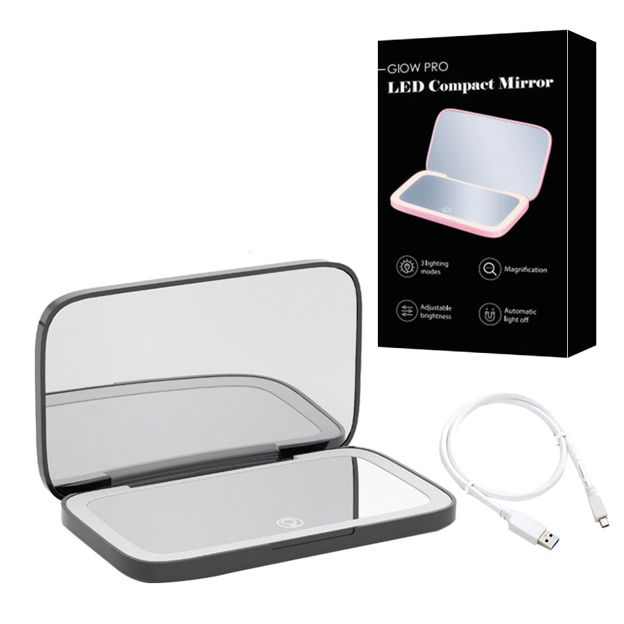 Magnifying Rechargeable Led-Lit Vanity Mirror