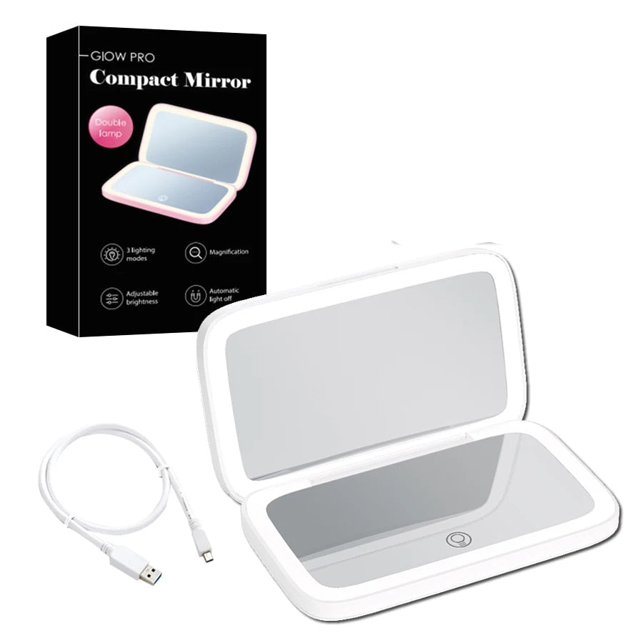 Magnifying Rechargeable Led-Lit Vanity Mirror