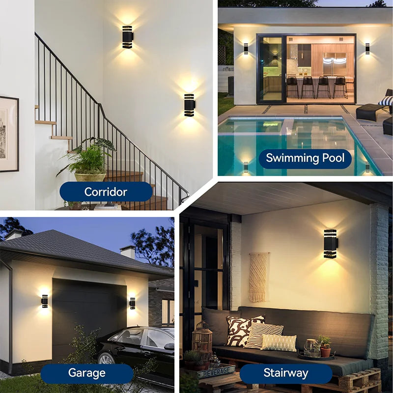 LED Wall Lamp E27 Indoor Outdoor Light for Porch and Hallway