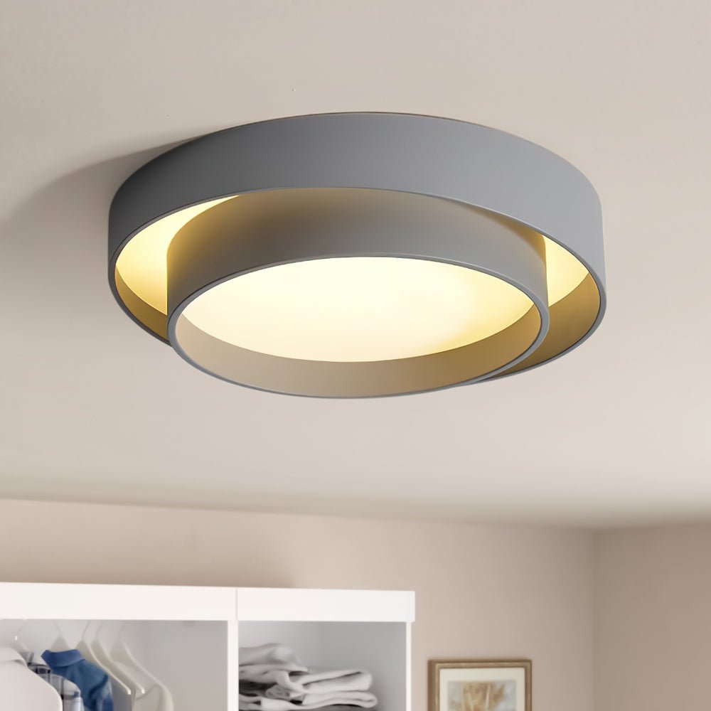 Concentric Ring LED Ceiling Light with Layered Modern Design