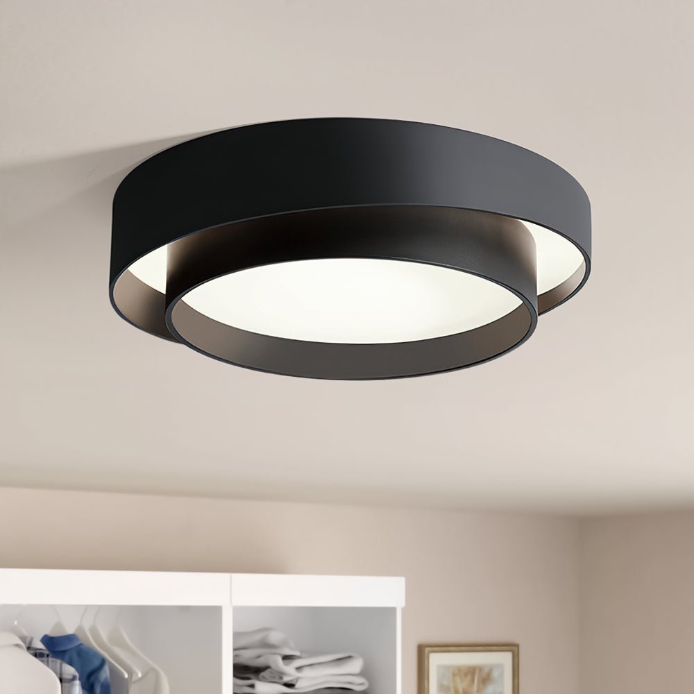 Concentric Ring LED Ceiling Light with Layered Modern Design