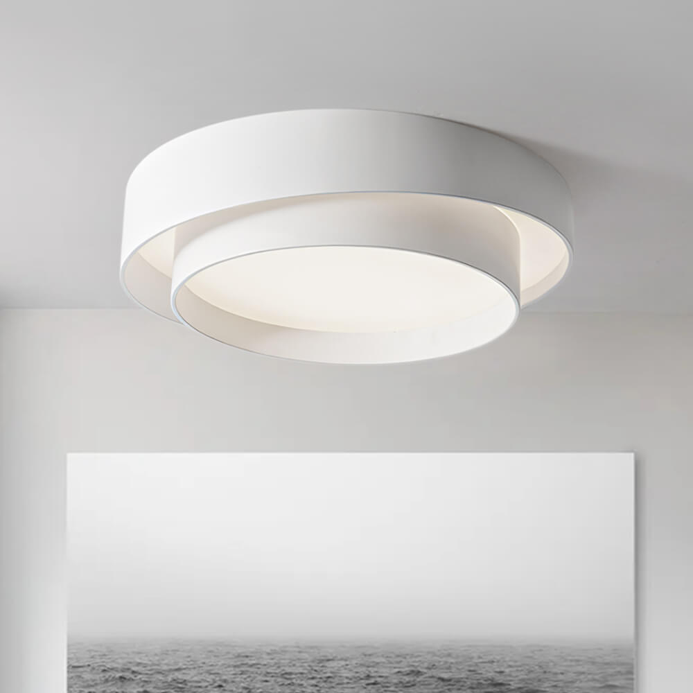 Concentric Ring LED Ceiling Light with Layered Modern Design