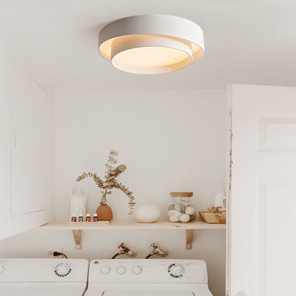 Concentric Ring LED Ceiling Light with Layered Modern Design