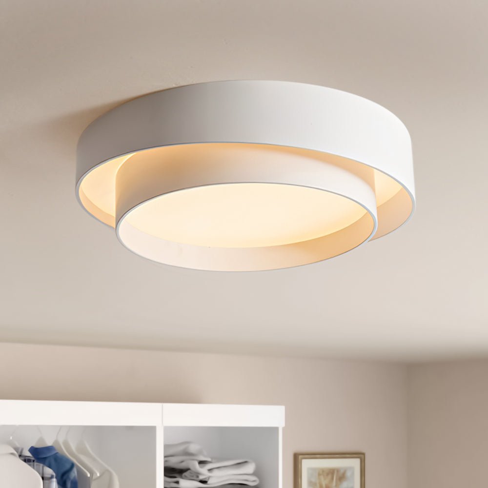Concentric Ring LED Ceiling Light with Layered Modern Design