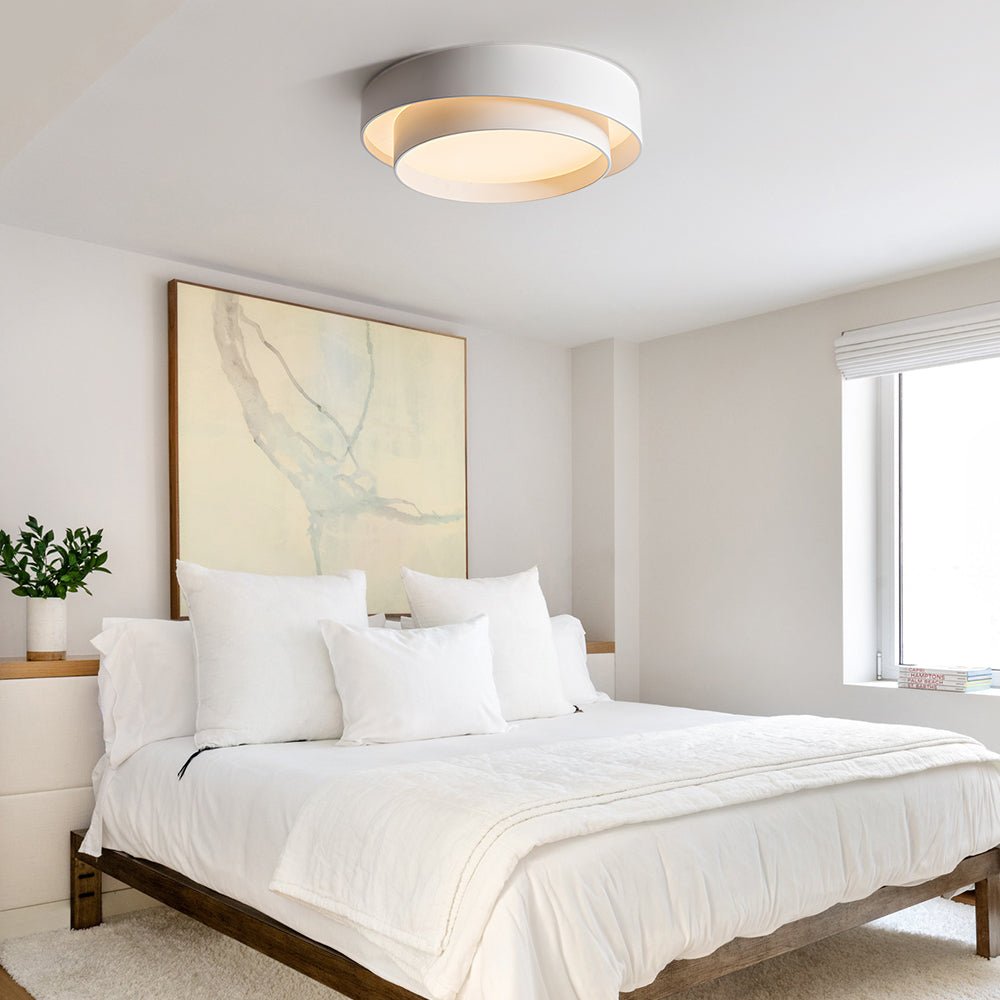 Concentric Ring LED Ceiling Light with Layered Modern Design