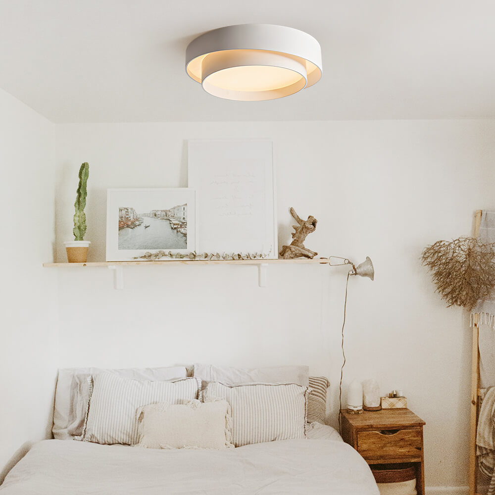Concentric Ring LED Ceiling Light with Layered Modern Design