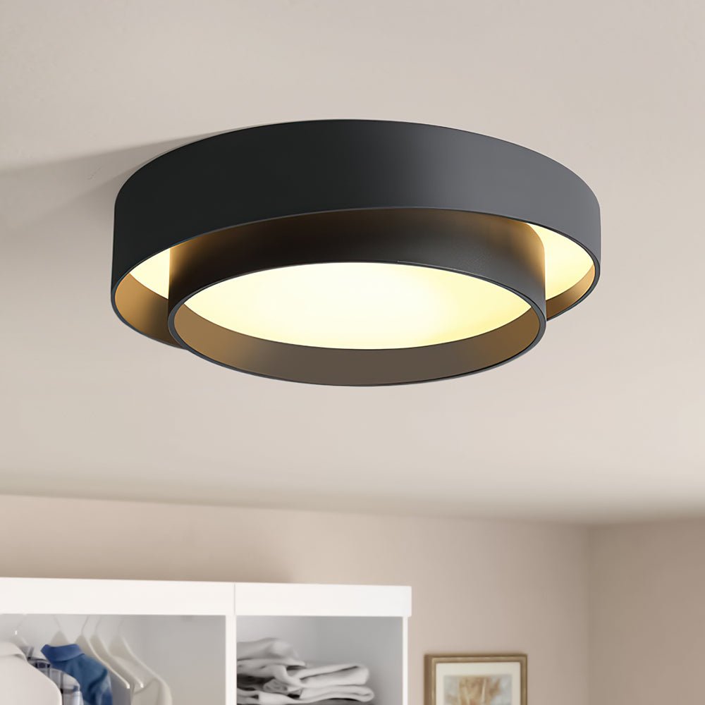 Concentric Ring LED Ceiling Light with Layered Modern Design