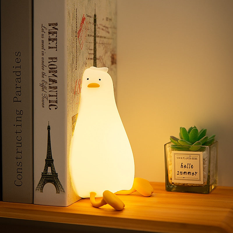 Lazy Flat Duck LED Table Night Light
