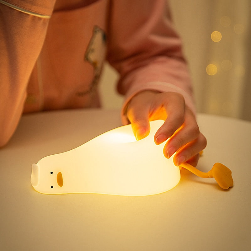 Lazy Flat Duck LED Table Night Light
