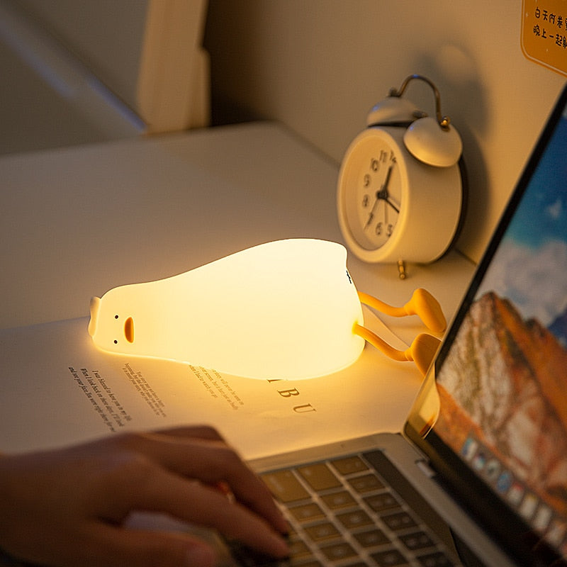 Lazy Flat Duck LED Table Night Light