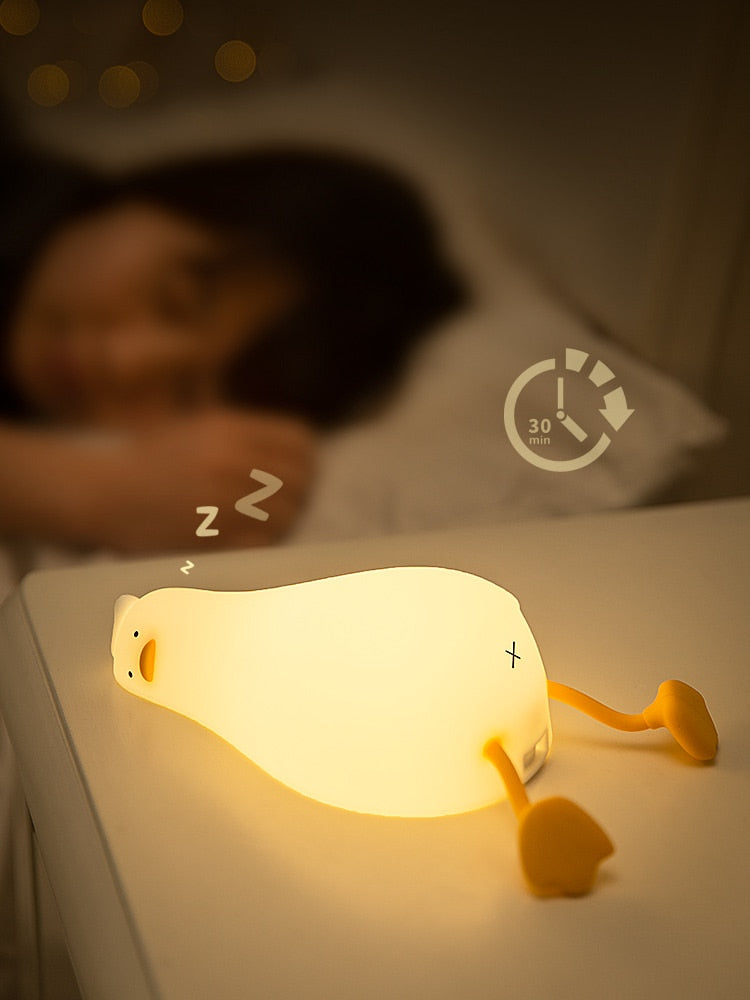 Lazy Flat Duck LED Table Night Light