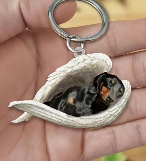 Lightweight Dachshund Acrylic Keychain