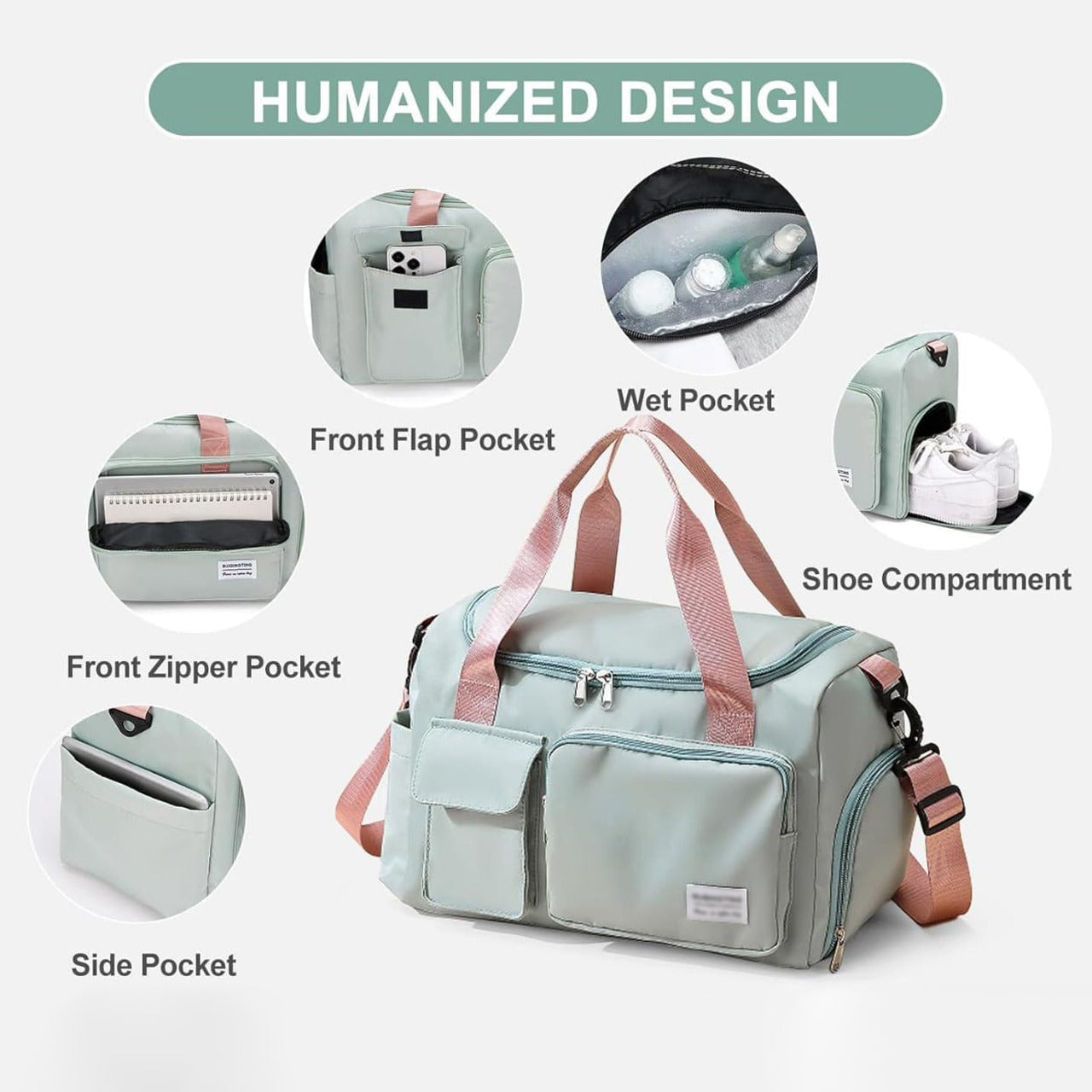 Lightweight Waterproof Multi-Pocket Travel Bag