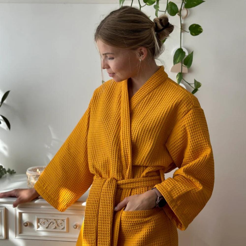 Lightweight V-Neck Bath Robe