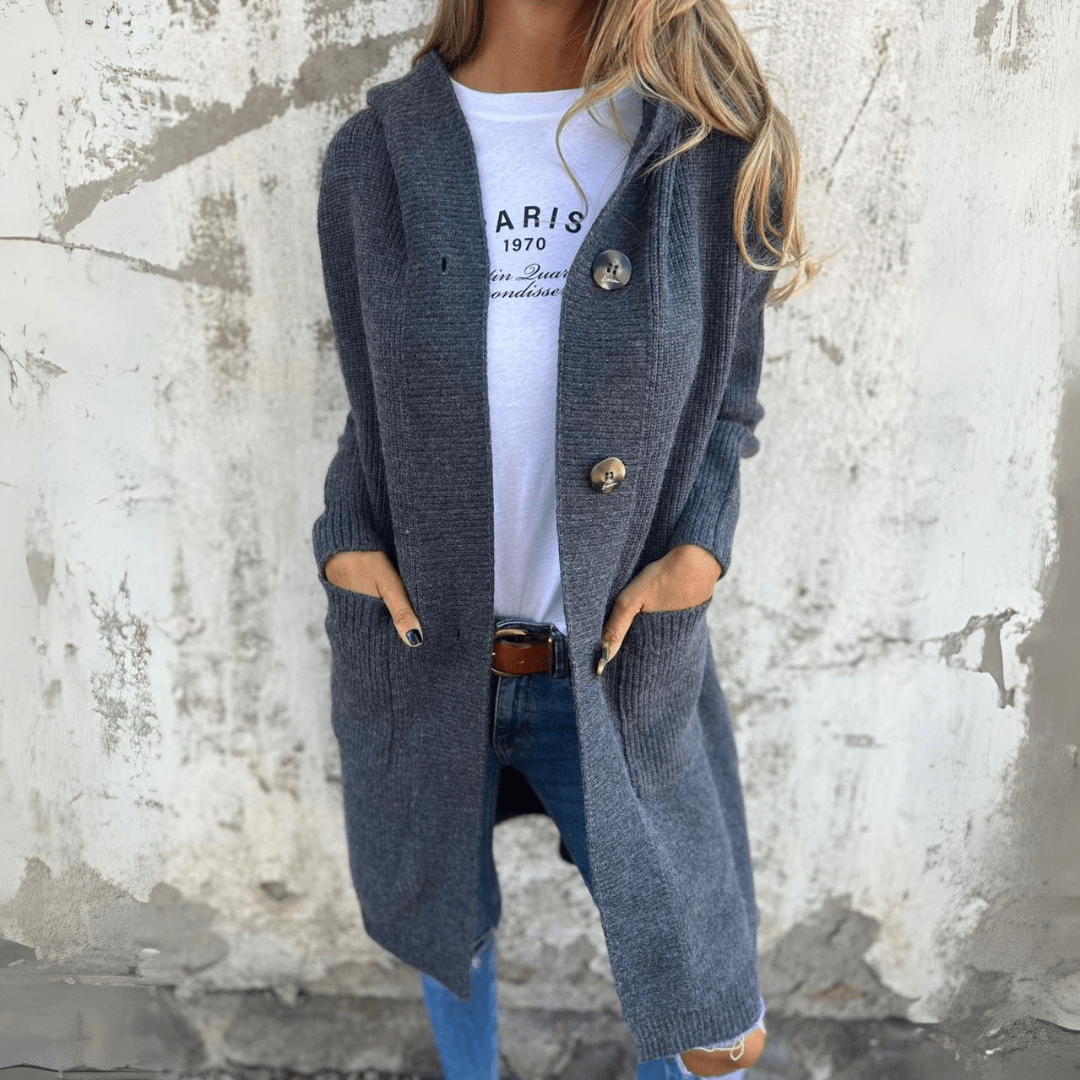 Women's Long Knit Cardigan with Pockets