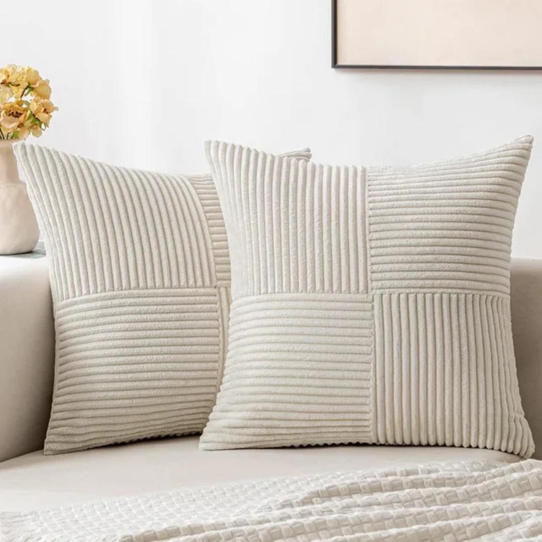 Luxury Decorative Cushion Cover 45x45 cm Plush Pillow with Hidden Zipper - Perfect for Couch and Bed, Stylish Scatter Cushion