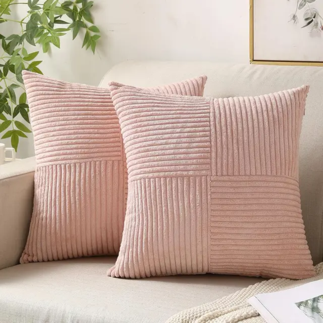 Luxury Decorative Cushion Cover 45x45 cm Plush Pillow with Hidden Zipper - Perfect for Couch and Bed, Stylish Scatter Cushion