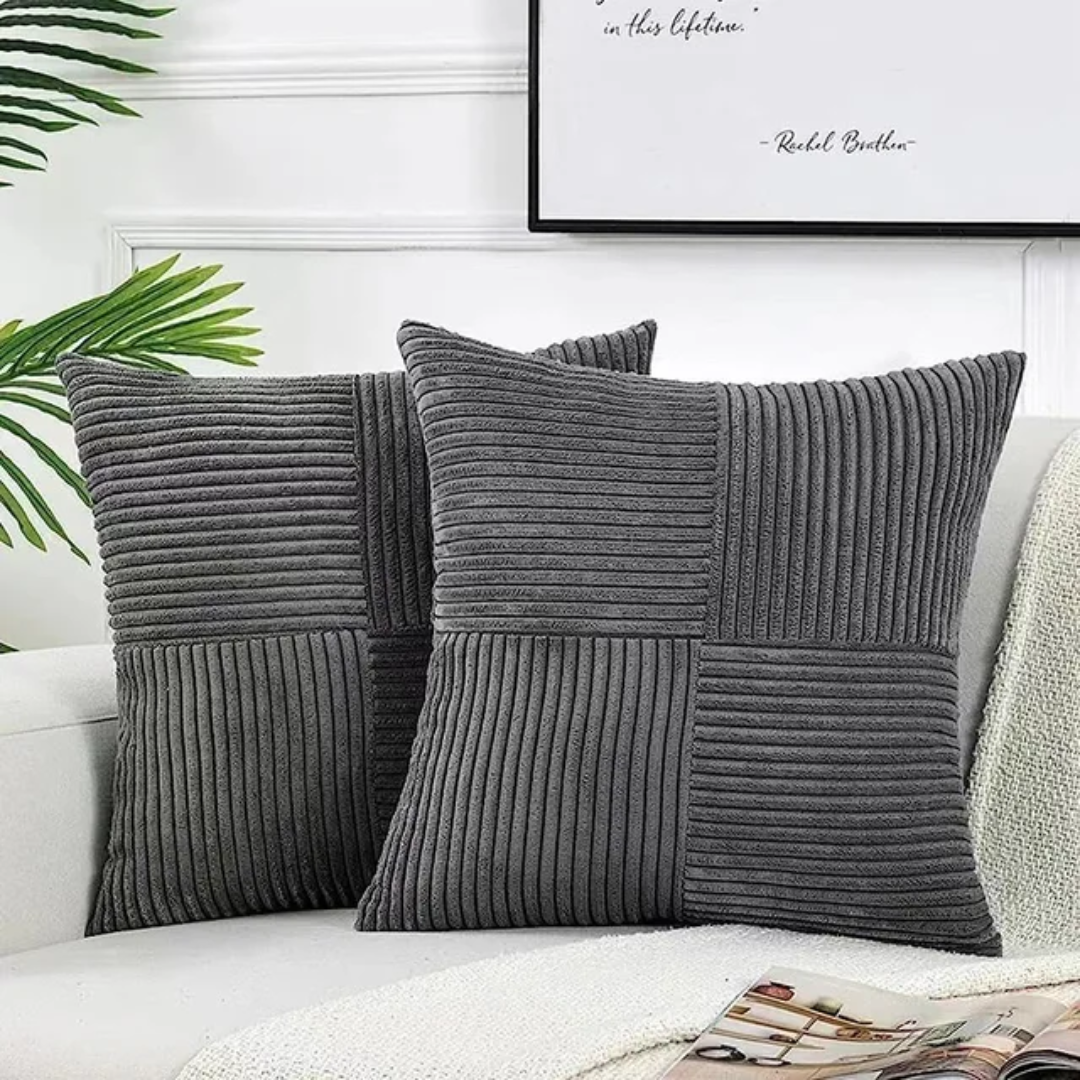 Luxury Cushion Covers | Striped Throw Pillow Covers with Soft Texture
