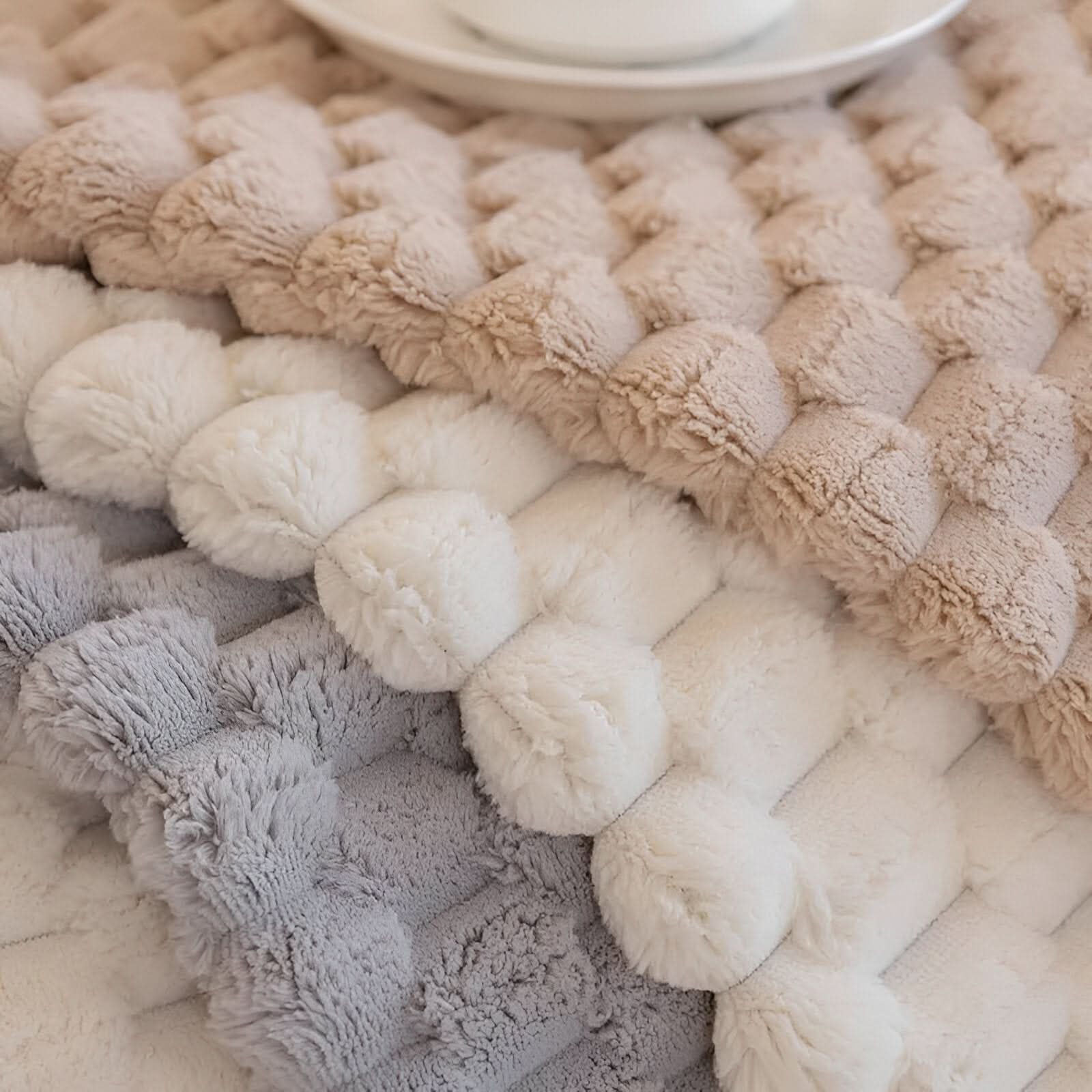 Machine-Washable Plush Sofa Cover