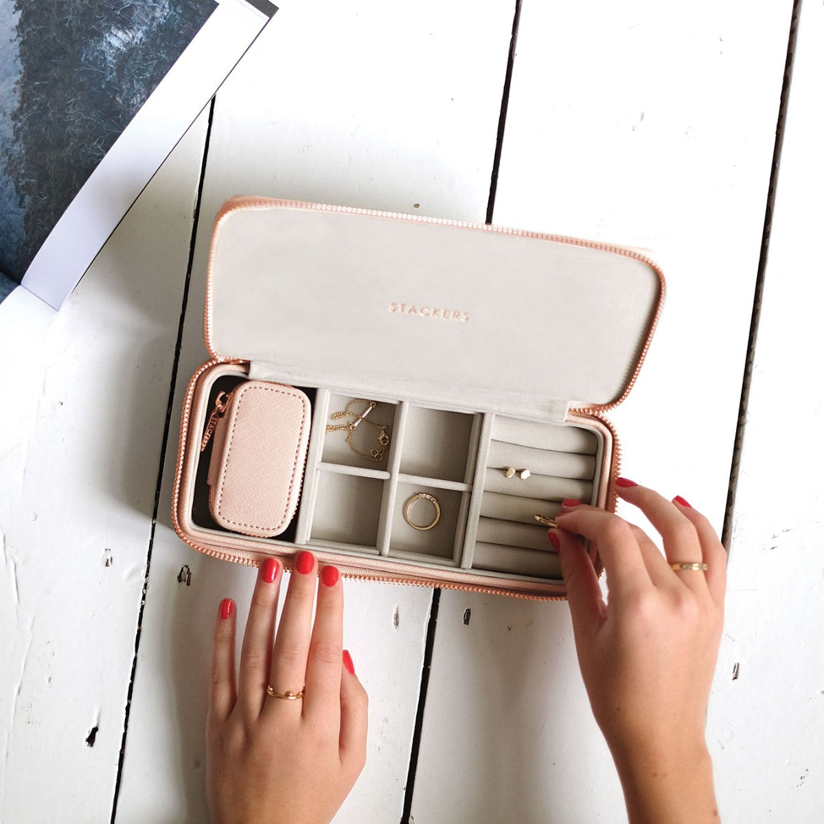 Vegan Leather Travel Jewellery Case