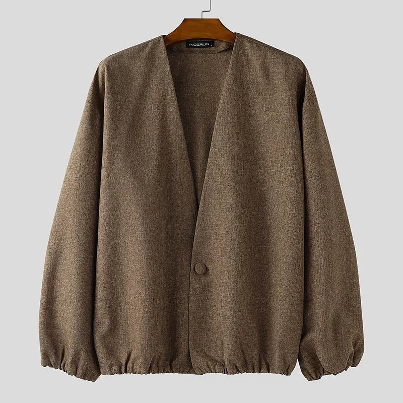 Men’s Button-Front Knit Jacket