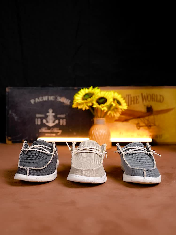 Men’s Canvas Lace-Up Shoes