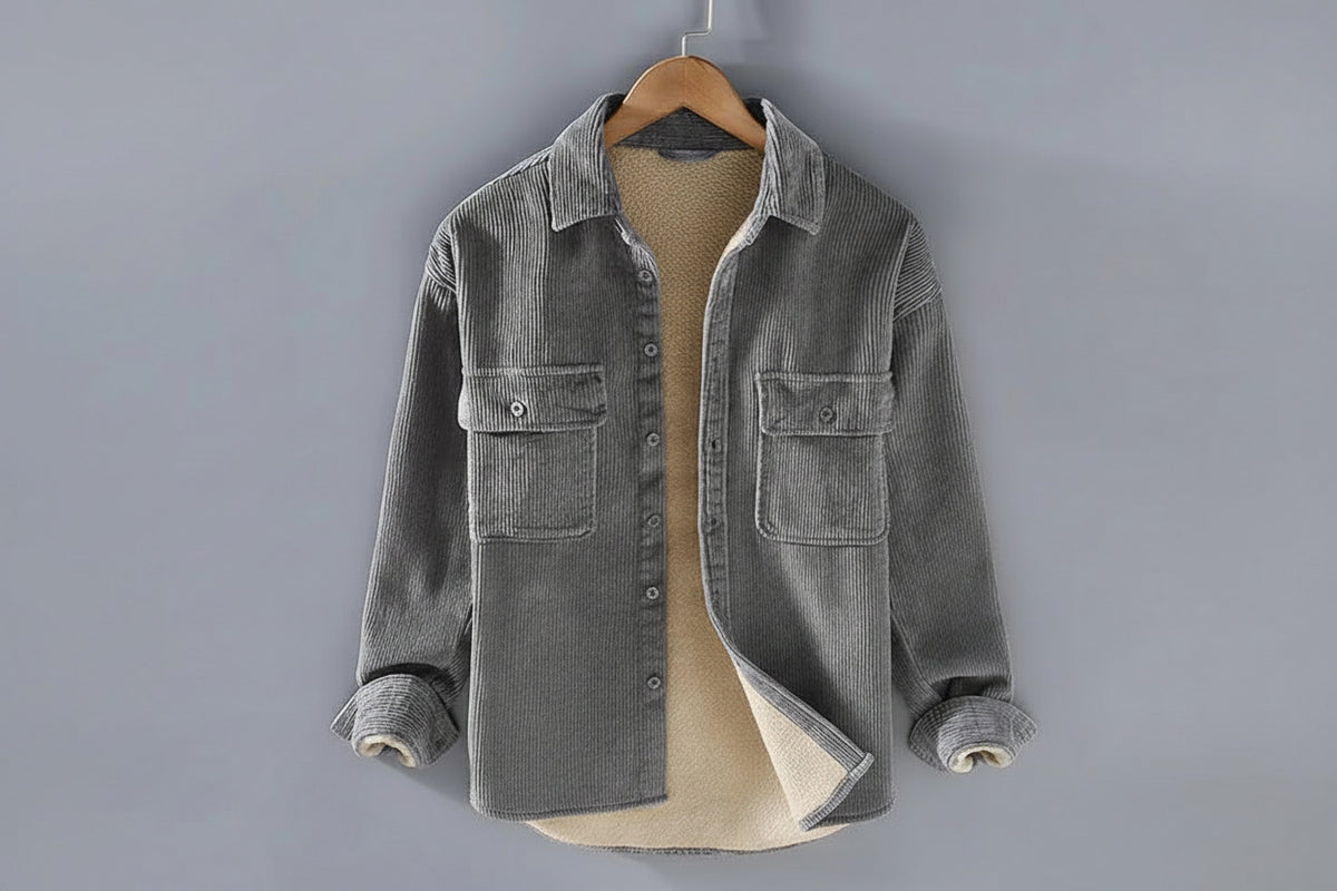Men’s Fleece-Lined Corduroy Overshirt