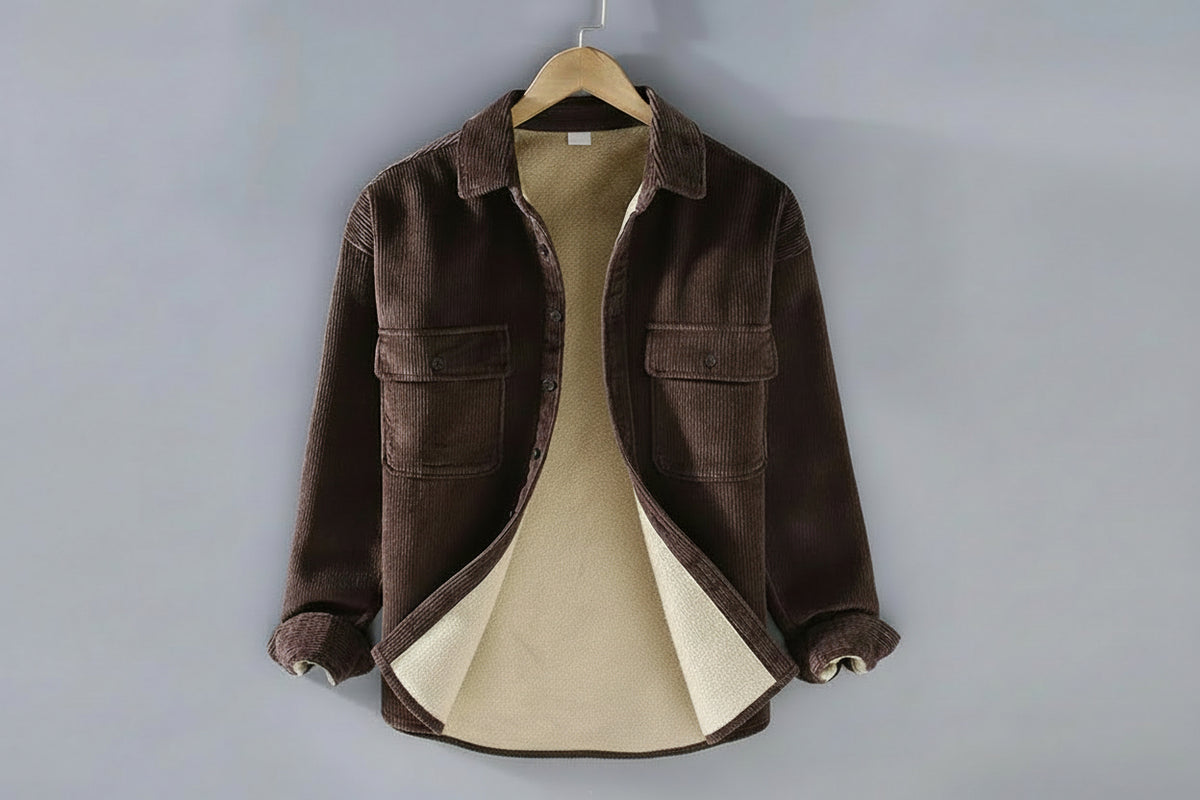 Men’s Fleece-Lined Corduroy Overshirt