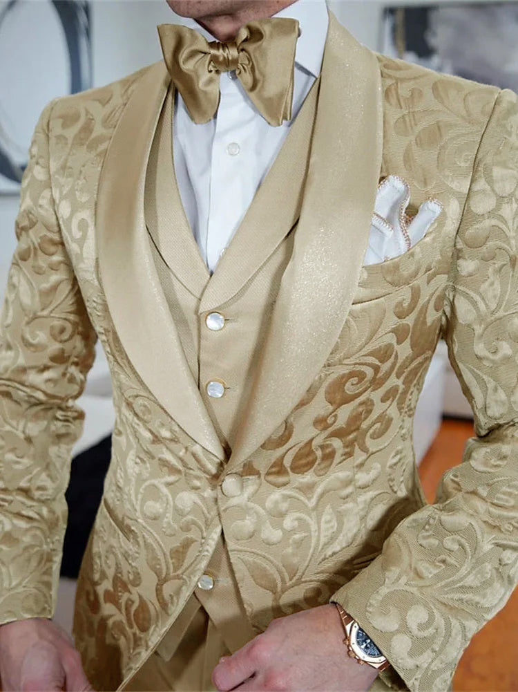 Men’s Gold Three-Piece Suit