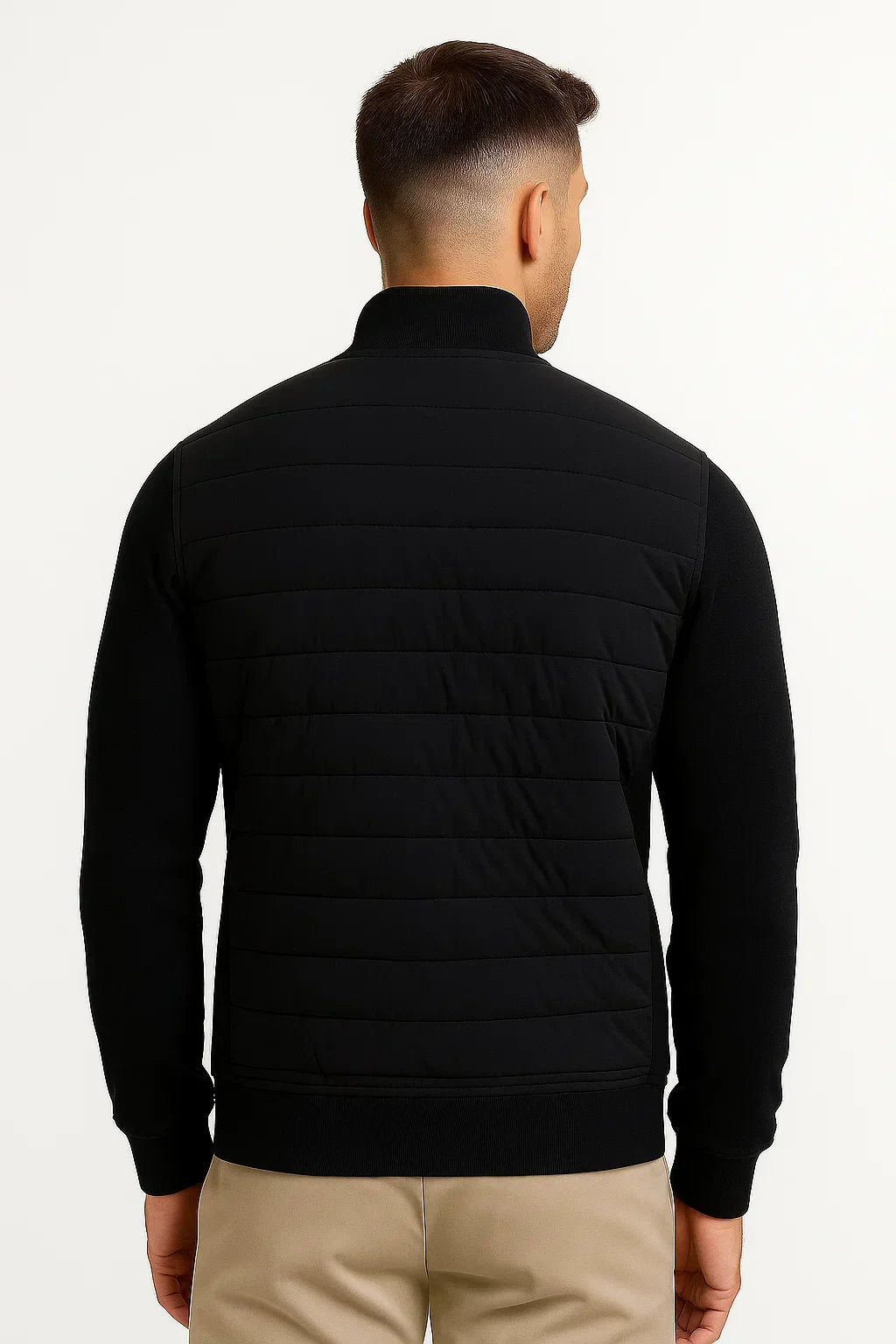 Men’s Hybrid Jacket with Knit Sleeves