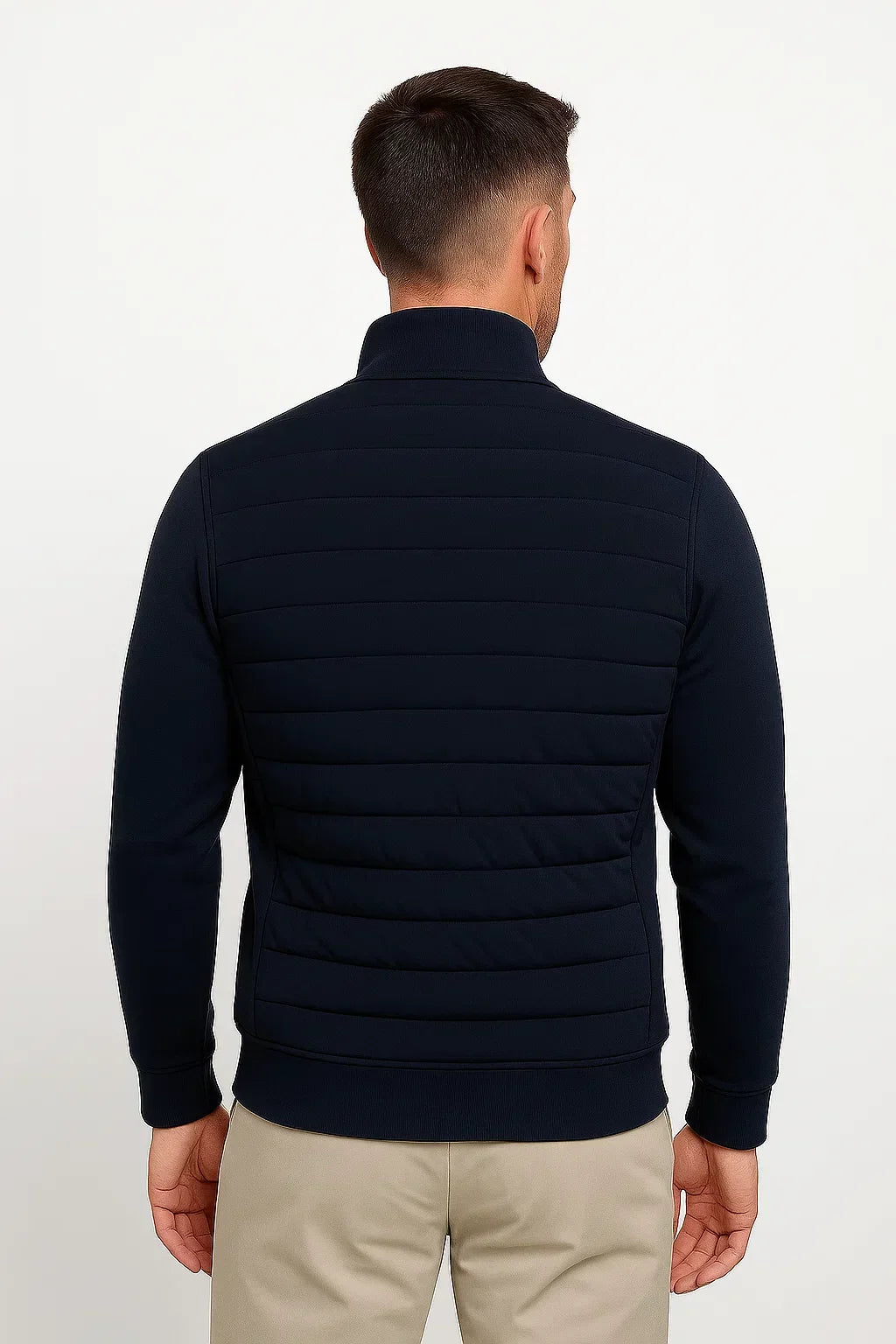 Men’s Hybrid Jacket with Knit Sleeves
