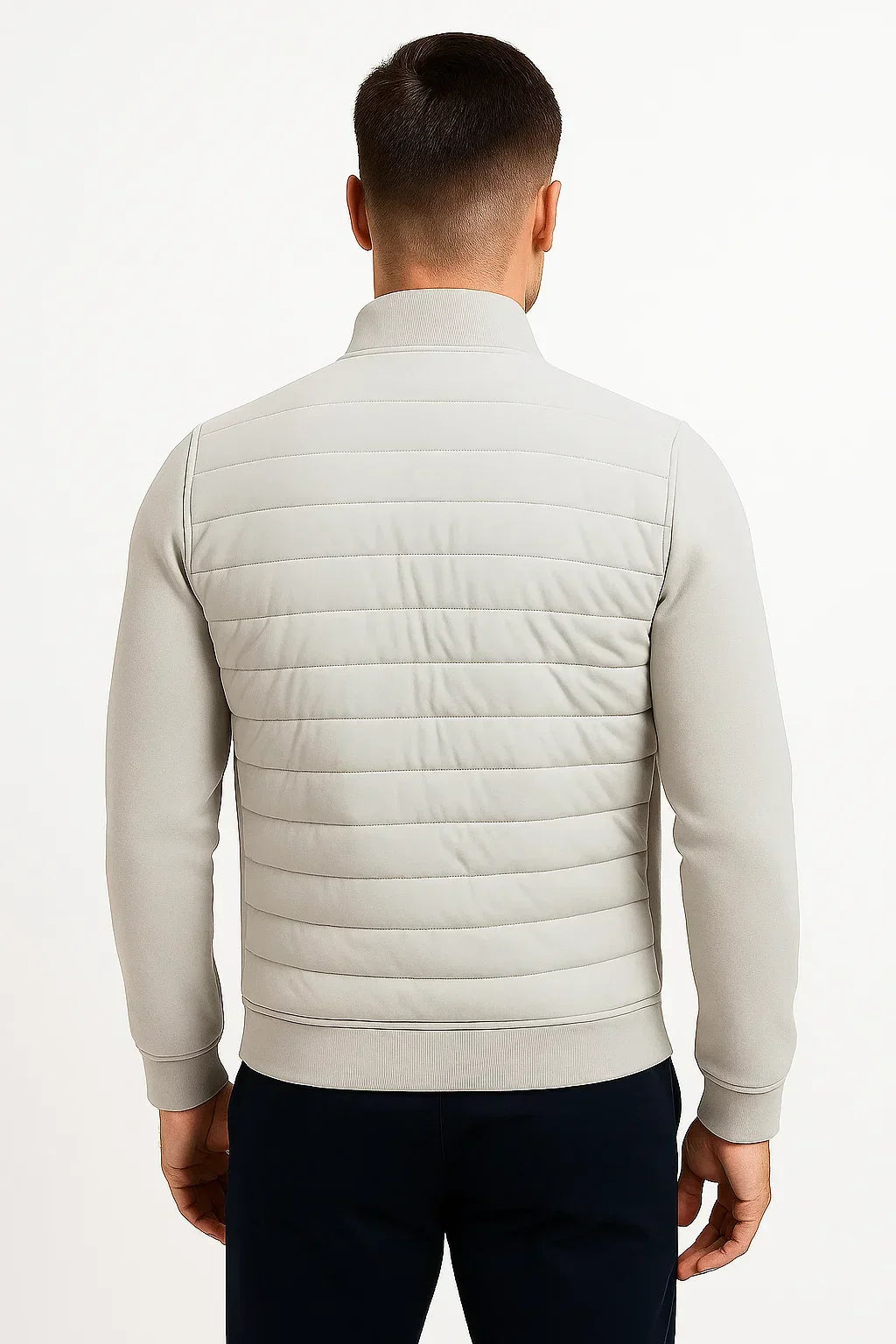 Men’s Hybrid Jacket with Knit Sleeves