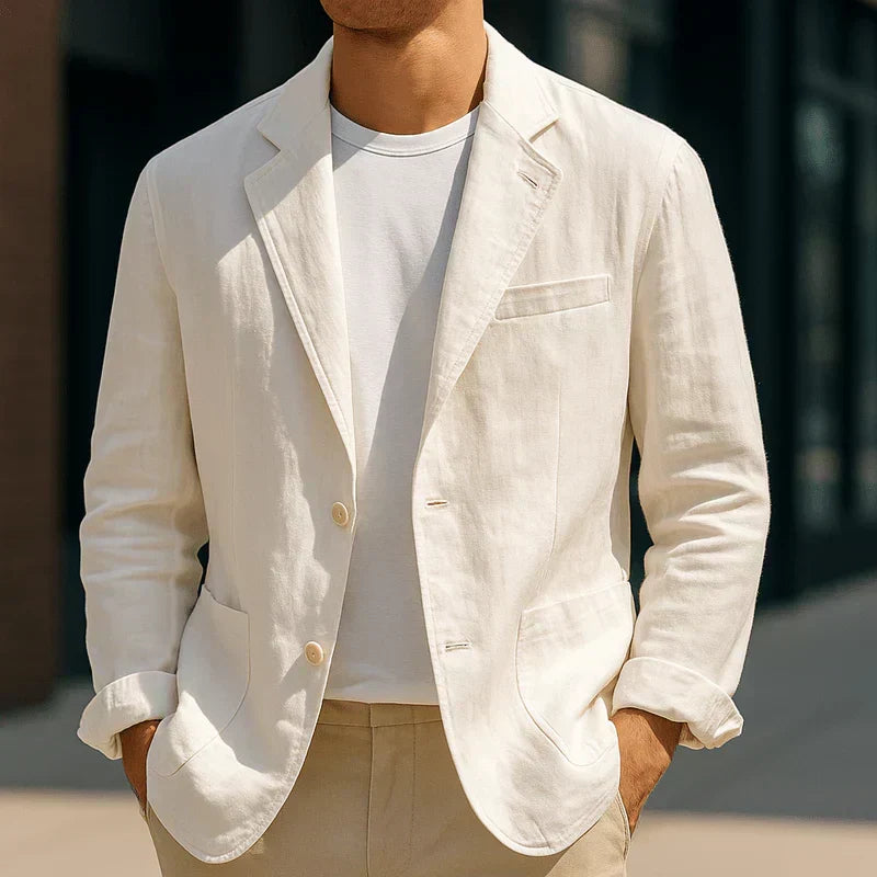 Men’s Linen Blazer with Tailored Fit