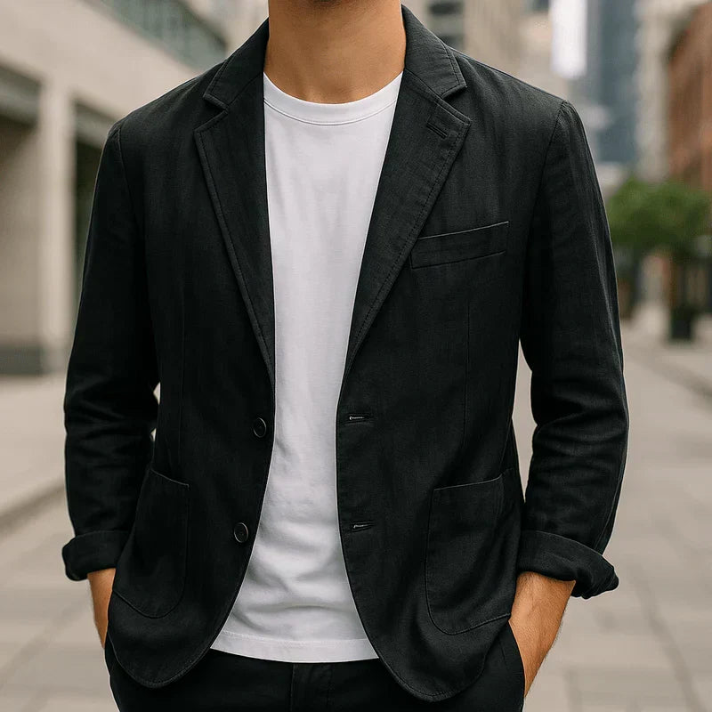 Men’s Linen Blazer with Tailored Fit