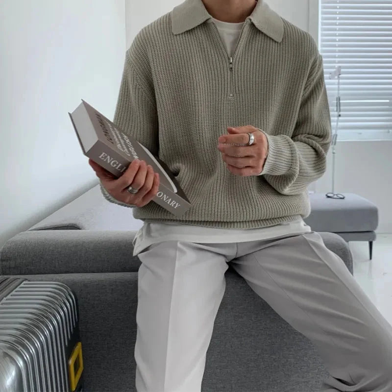 Men’s Old Money Half-Zip Sweater