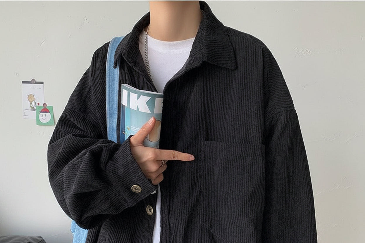 Men's Oversized Corduroy Shirt