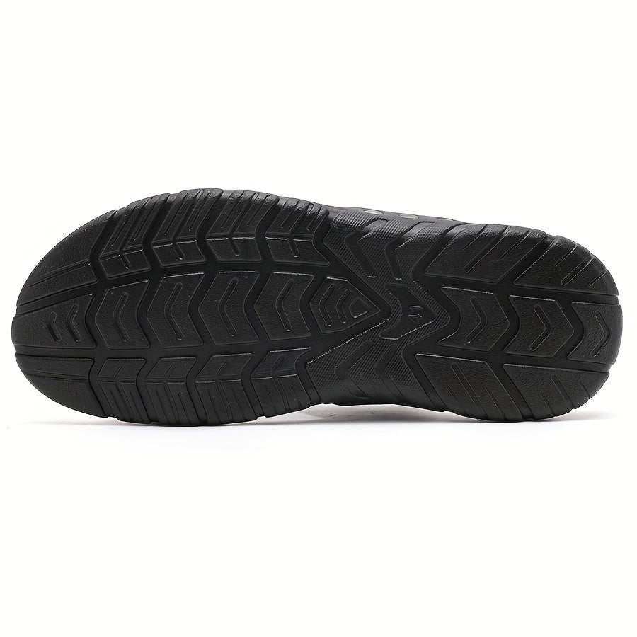 Men's Crocodile-Texture Sandals