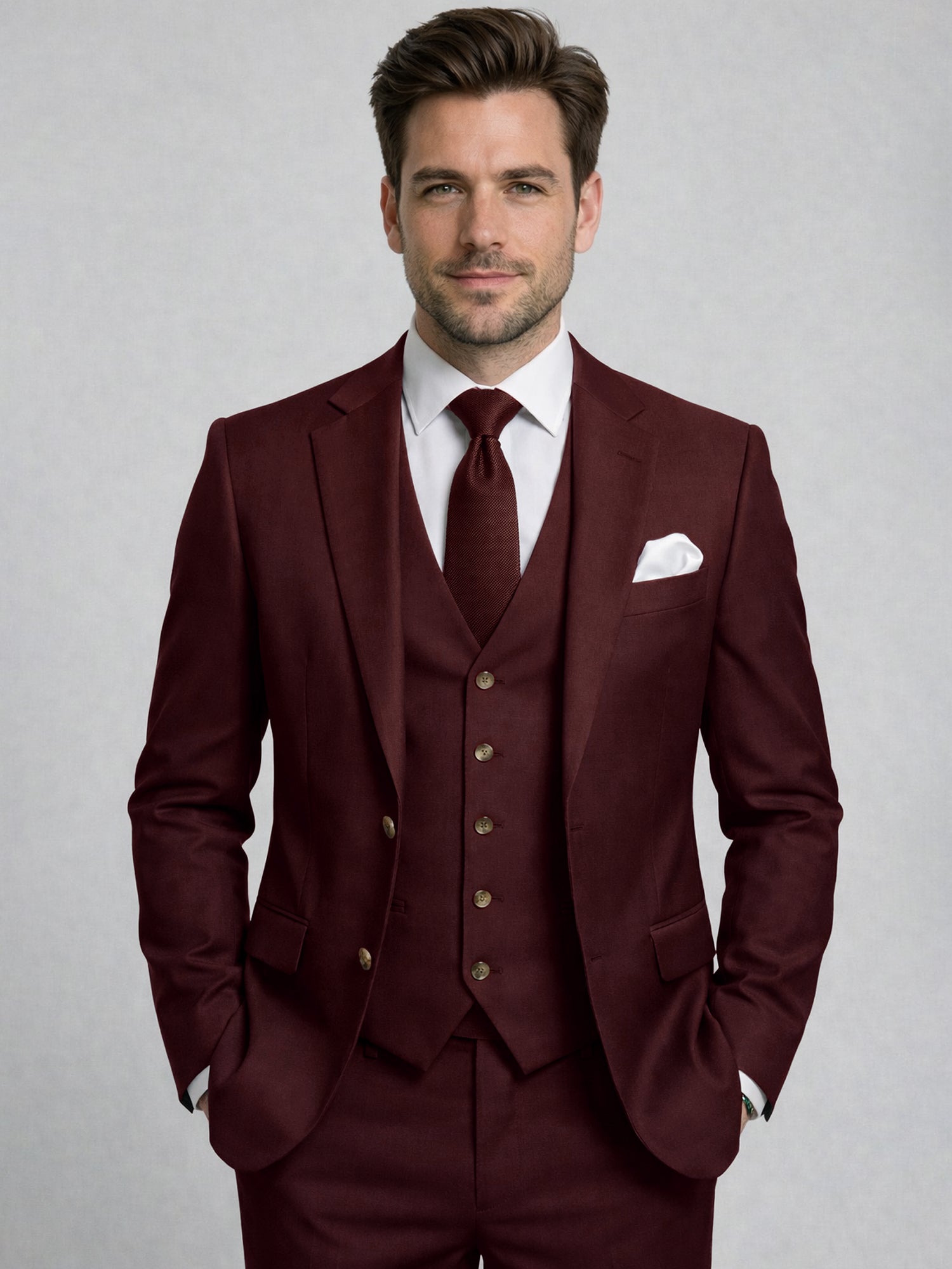 Men’s Tailored Three-Piece Suit