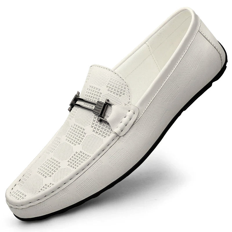 Men’s Textured Slip-On Moccasin Loafers