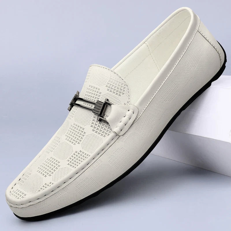 Men’s Textured Slip-On Moccasin Loafers
