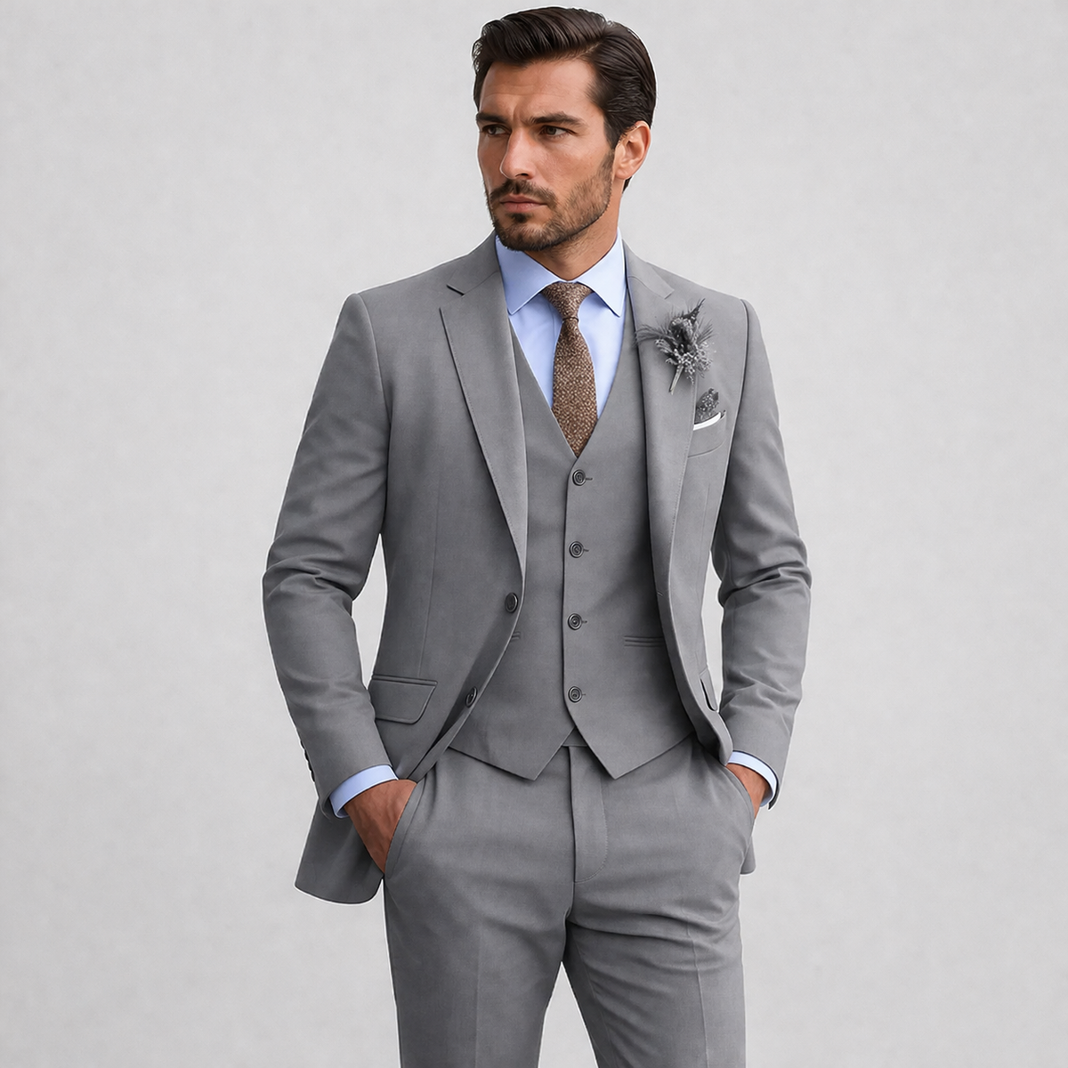 Men’s Three-Piece Slim-Fit Suit
