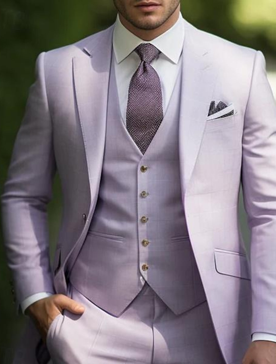 Men’s Three-Piece Wedding Suit