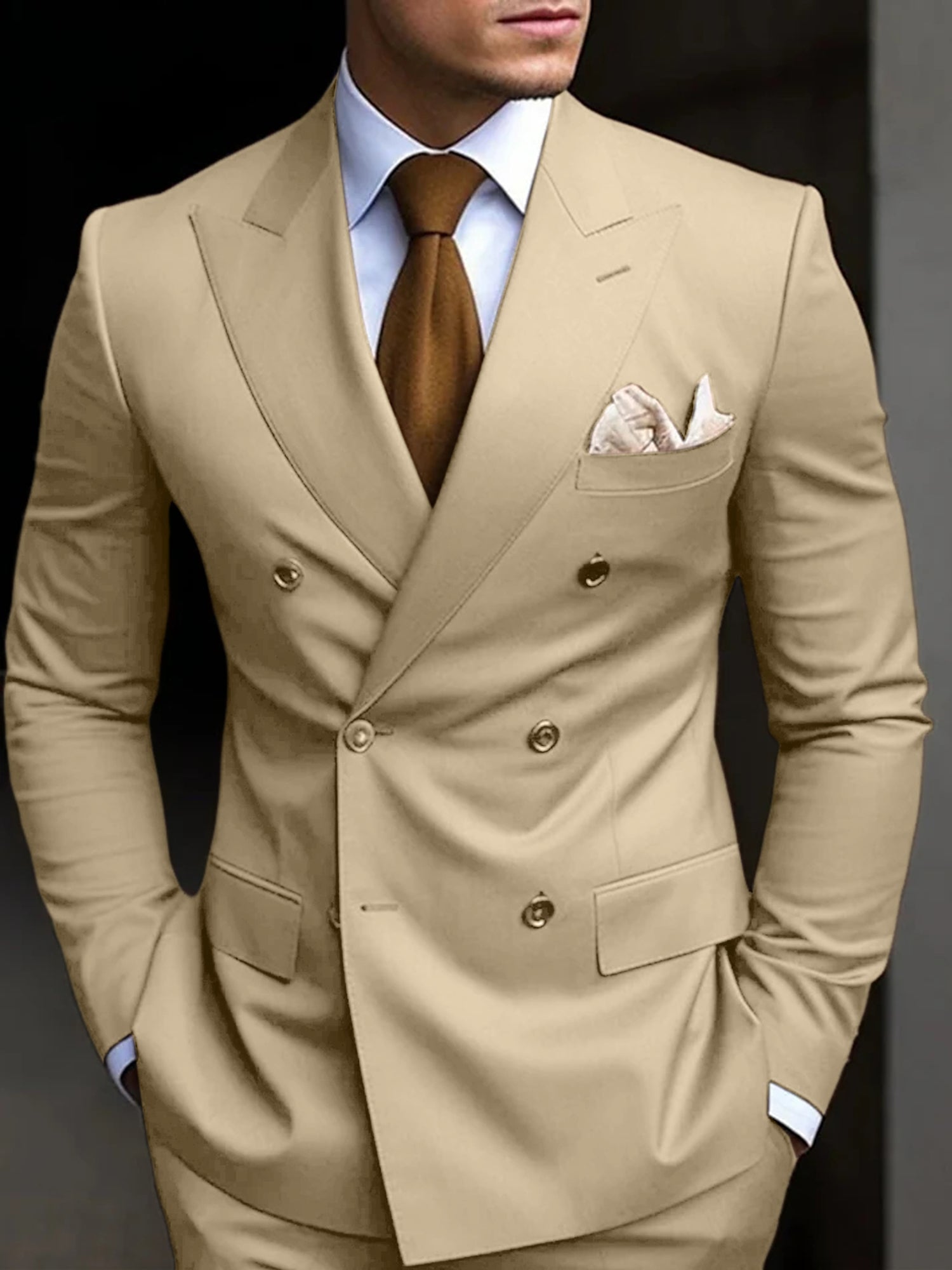 Men’s Two-Piece Double-Breasted Suit