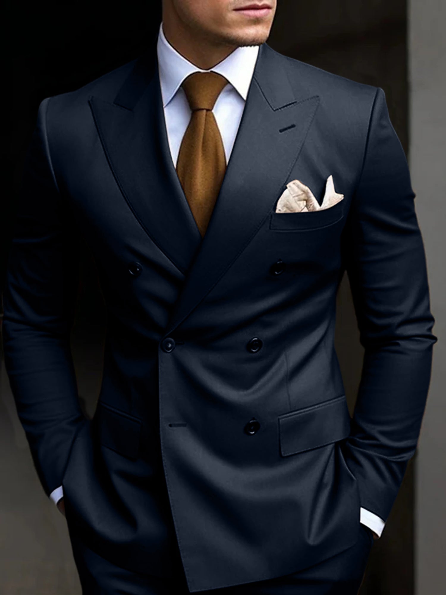Men’s Two-Piece Double-Breasted Suit