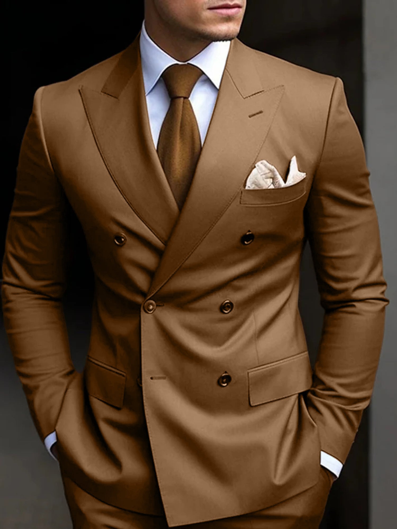 Men’s Two-Piece Double-Breasted Suit