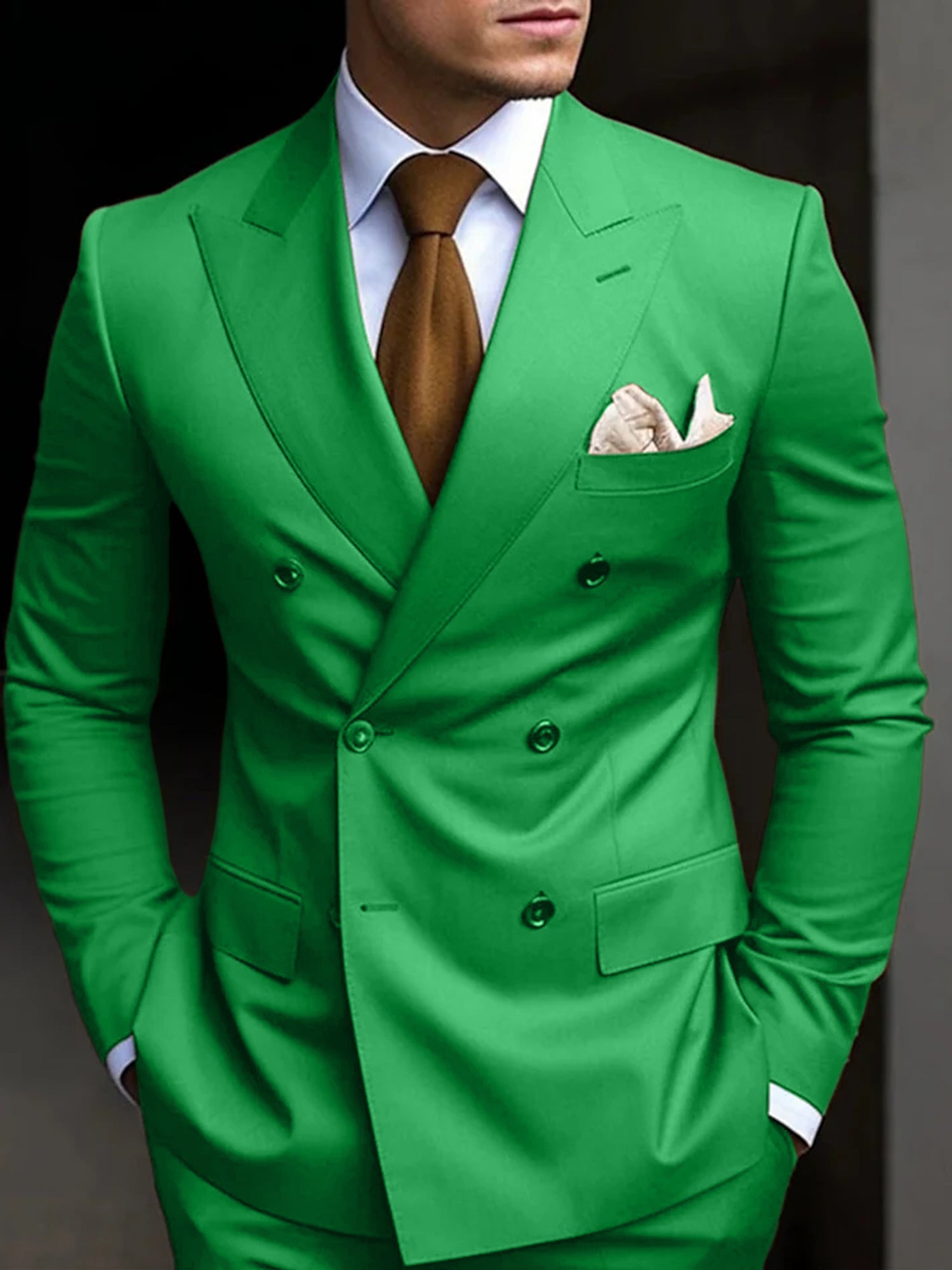 Men’s Two-Piece Double-Breasted Suit